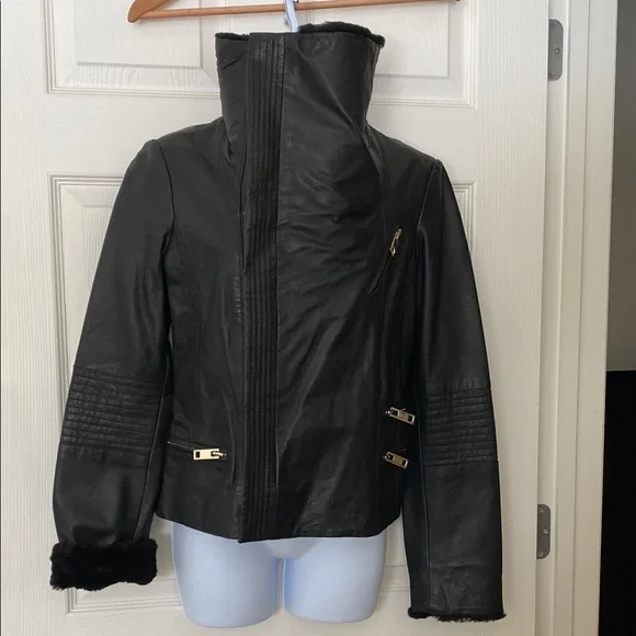 Badgley Mischka Leather Jacket - Picture 7 of 11